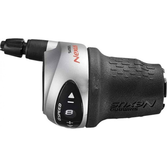 Шифтер SHIMANO NEXUS, C6000-8, правый, 8 скоростей, трос 2330мм + оплетка, серебристый ESLC60008S210LA3