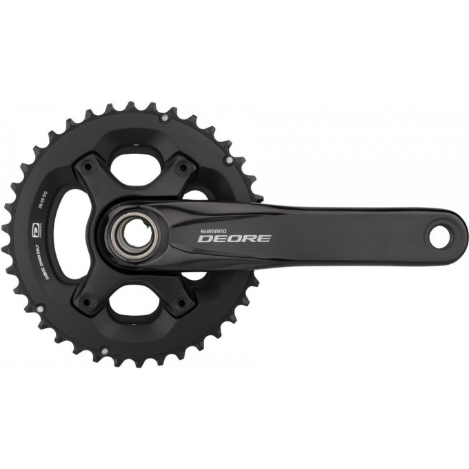 Система SHIMANO DEORE, M6000-2, 170 мм, интегрированный вал, 10 скоростей, 38/28T без каретки, черный EFCM6000CX88X
